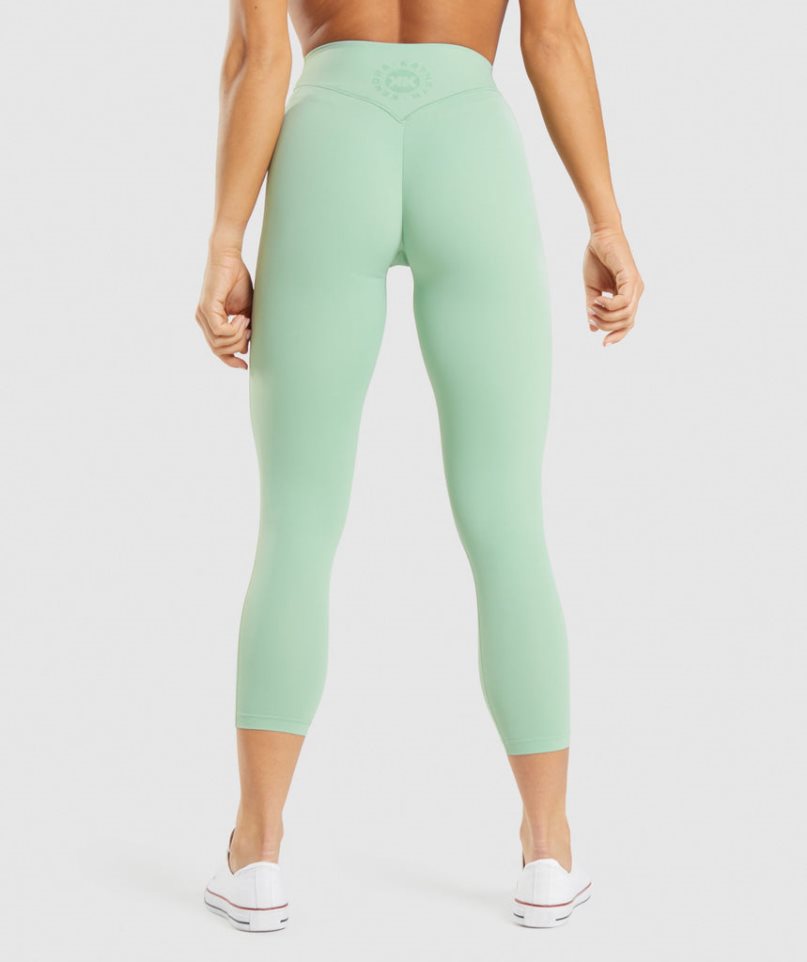 Women's Gymshark KK Fit 7/8 Leggings Light Green | CA 78630A